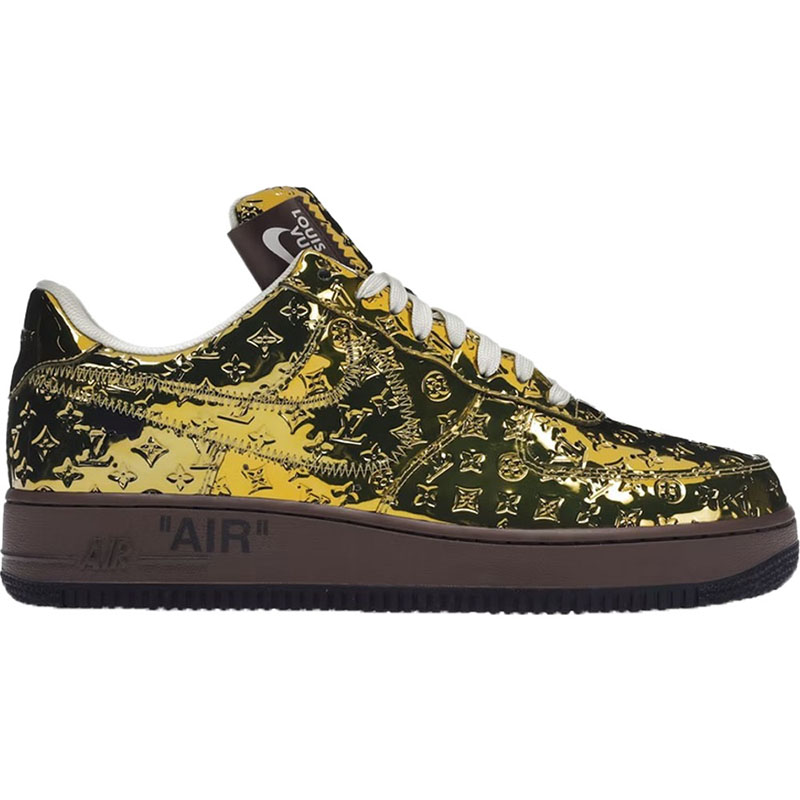 Louis Vuitton x Air Force 1 Low ''Metallic Gold''