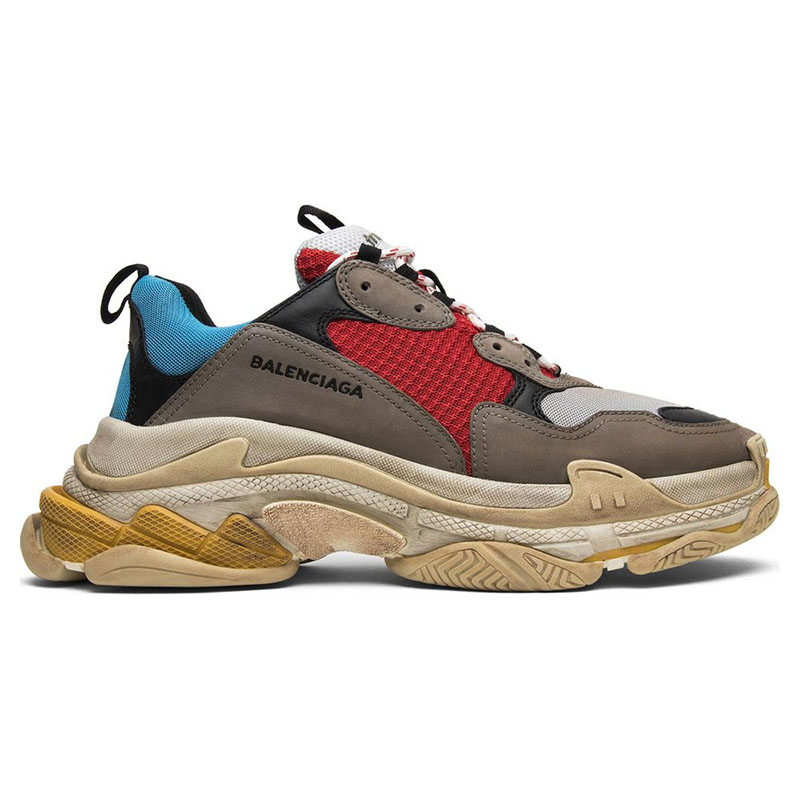 BALENCIAGA TRIPLE S ''GREY BLUE RED''