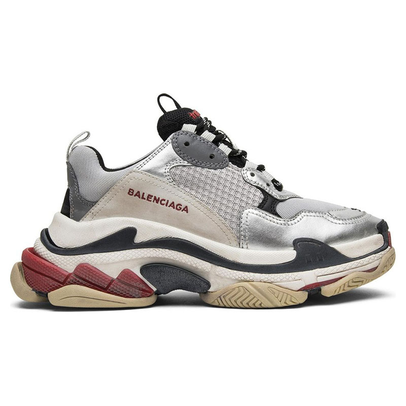 BALENCIAGA TRIPLE S  ''SILVER AND RED''