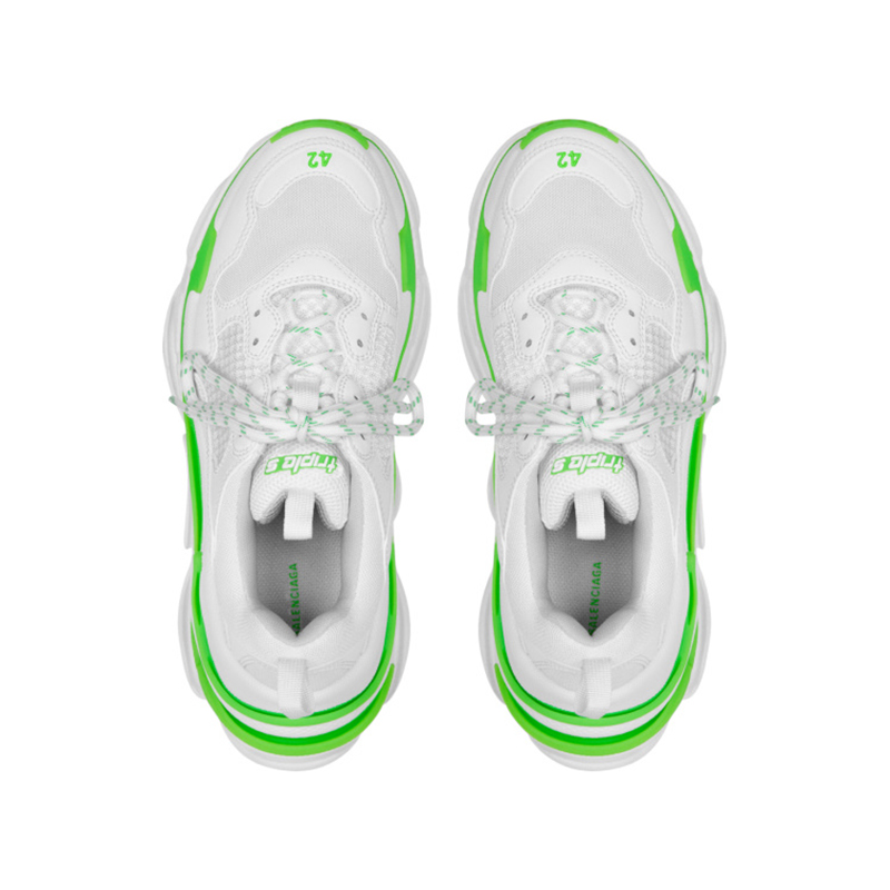 BALENCIAGA TRIPLE S ''FLUO GREEN WHITE''