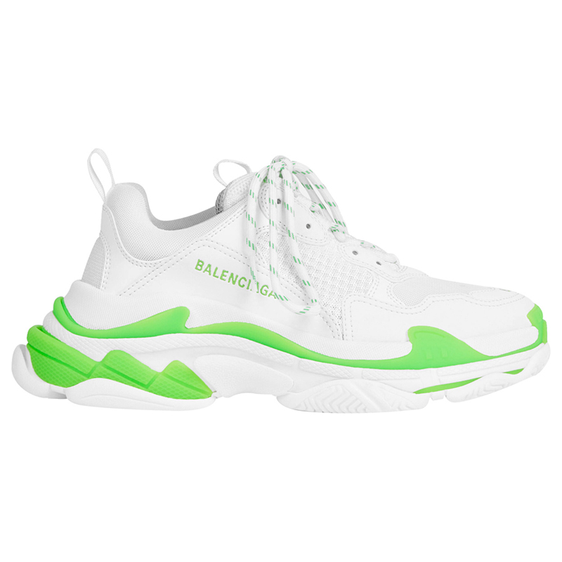BALENCIAGA TRIPLE S 'FLUO GREEN WHITE'