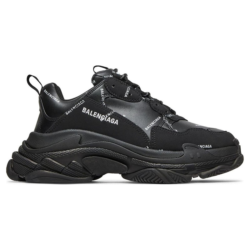 BALENCIAGA TRIPLE S ''ALLOVER LOGO - BLACK''