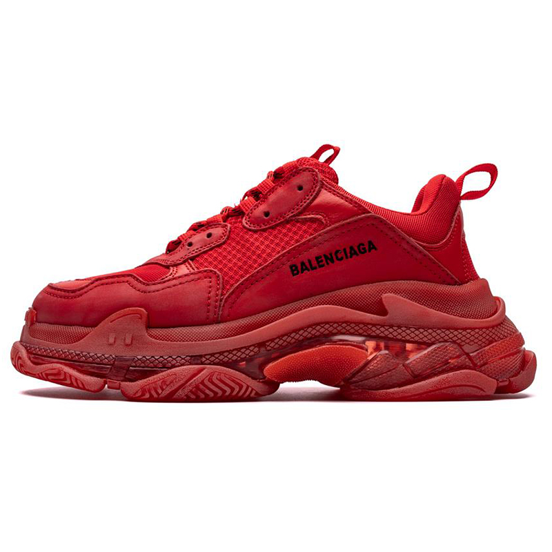 BALENCIAGA TRIPLE S ''CLEAR SOLE RED''