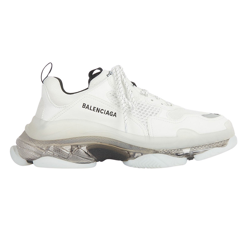 BALENCIAGA TRIPLE S  ''CLEAR SOLE - WHITE GREY''