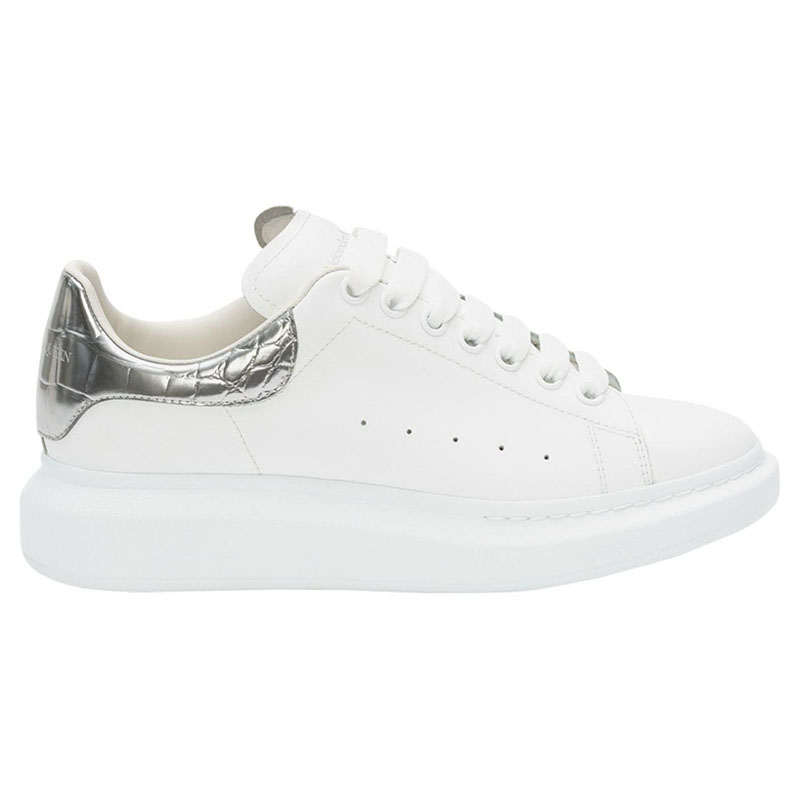 Alexander McQueen Oversized Sneaker ''Silver Crocodile''