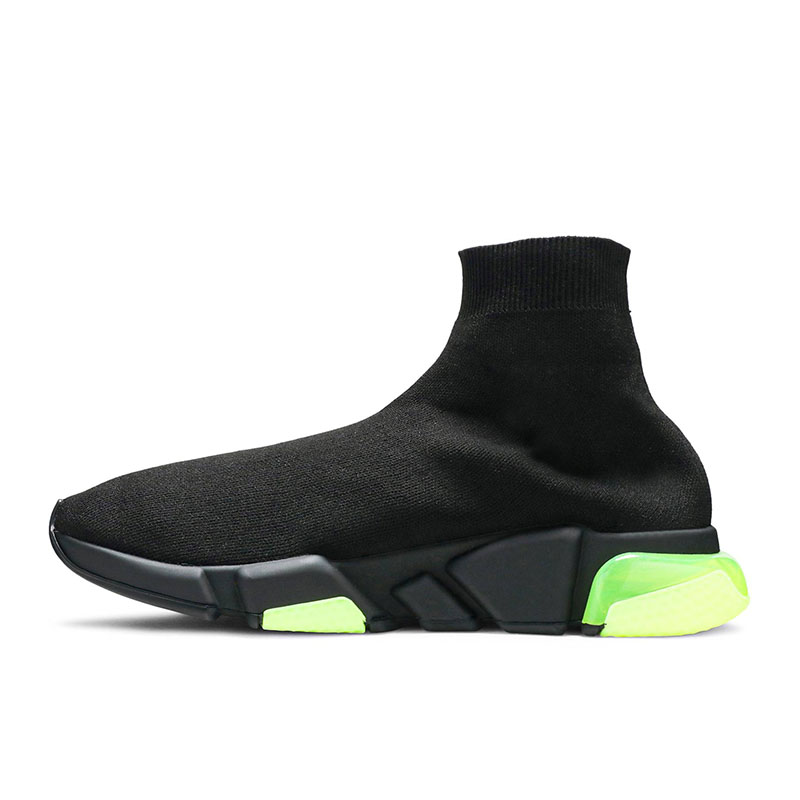 Balenciaga Speed Trainer 'Clear Sole - Black Yellow Fluo'
