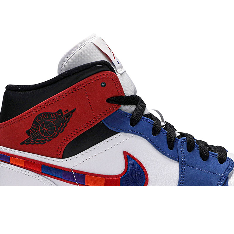 AIR JORDAN 1 MID ''MULTICOLORED SWOOSH''