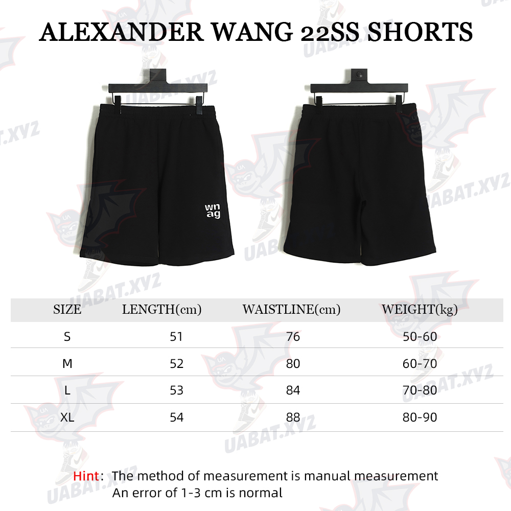 Alexander Wang 22ss silicone letter shorts