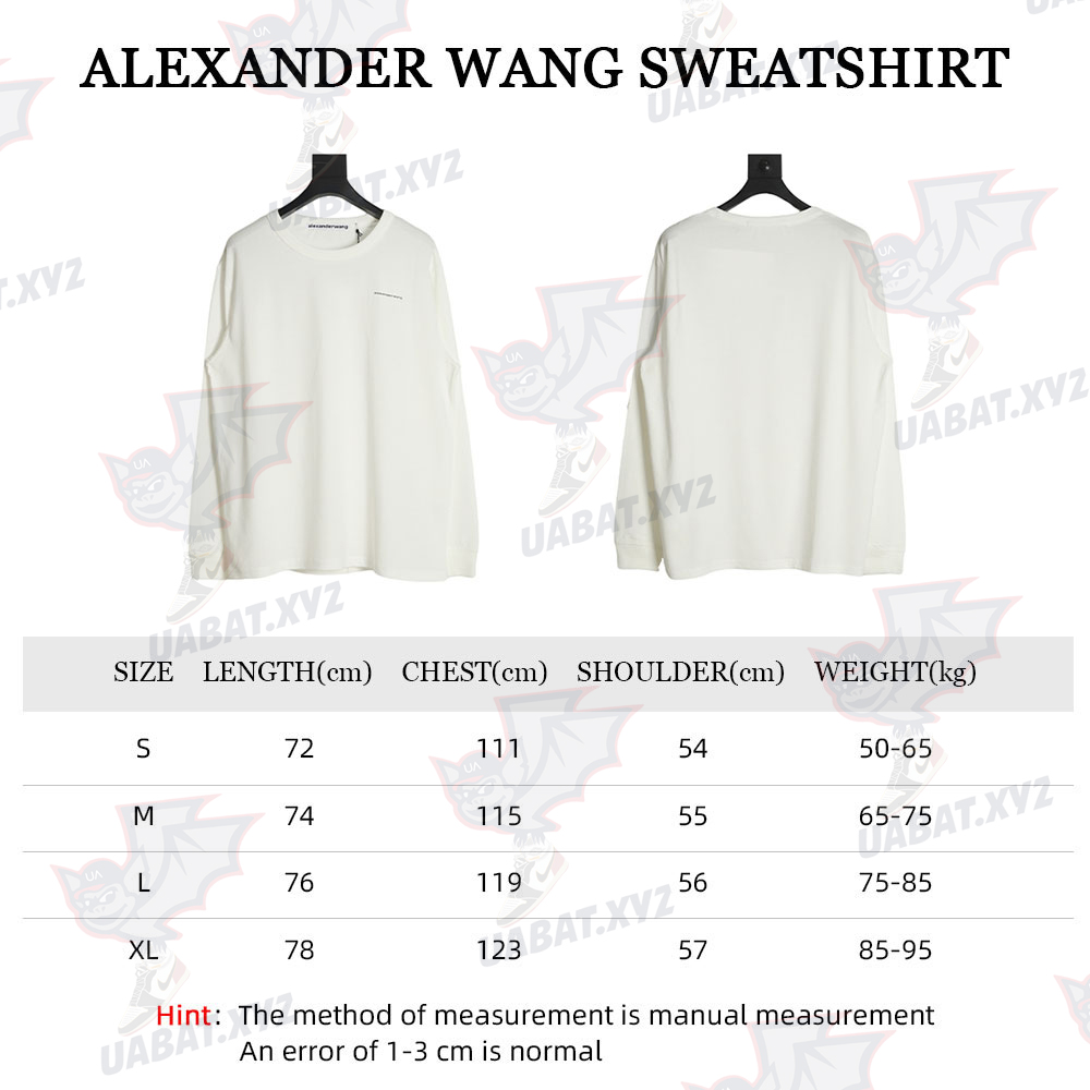 Alexander Wang 22ss small letter print long-sleeved T-shirt