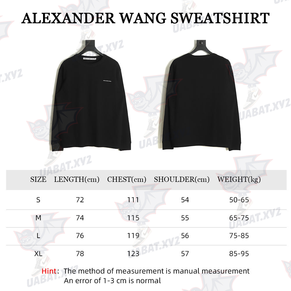 Alexander Wang 22ss small letter print long-sleeved T-shirt TSK2