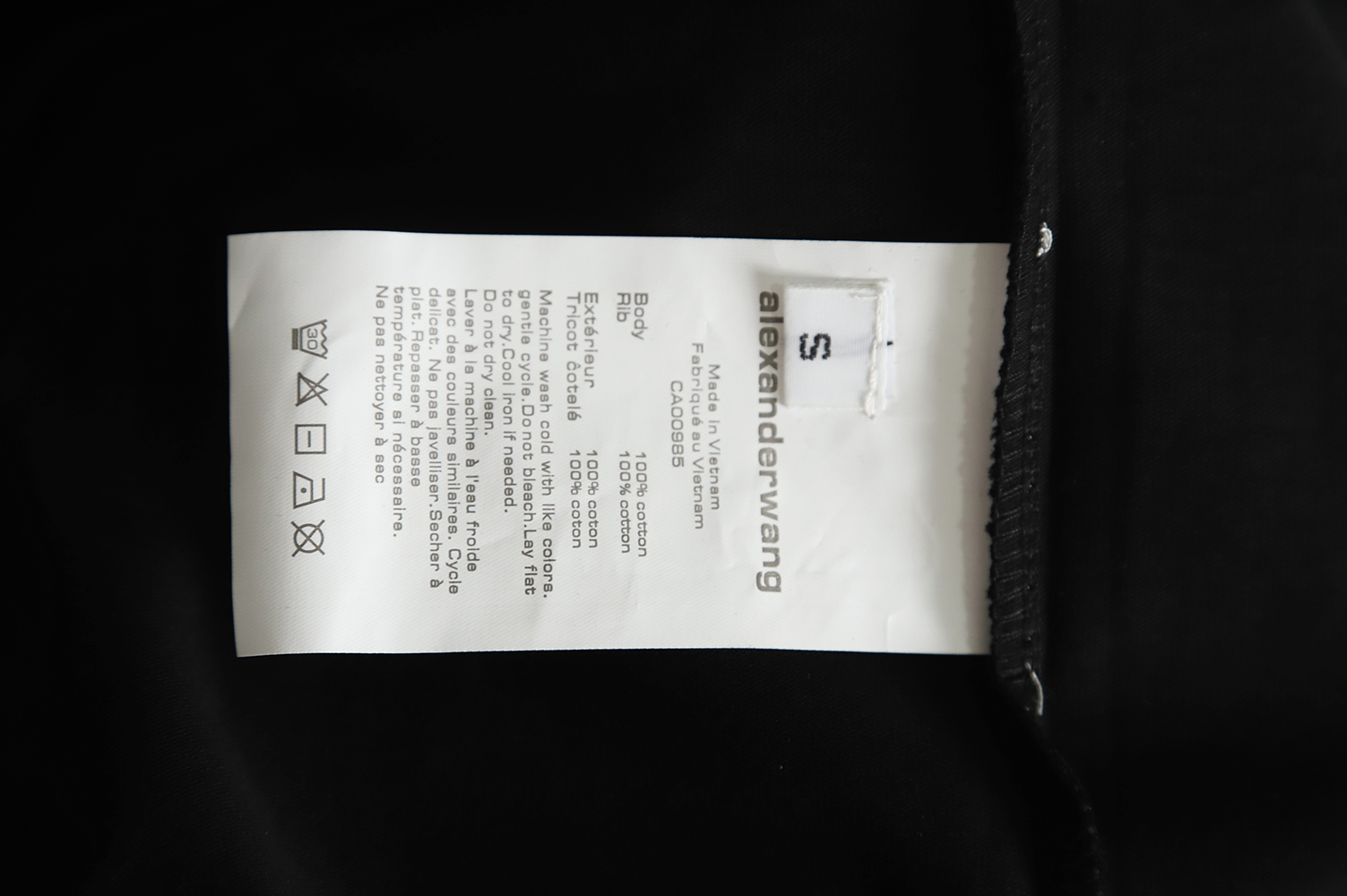 Alexander Wang 22ss small letter print long-sleeved T-shirt TSK2