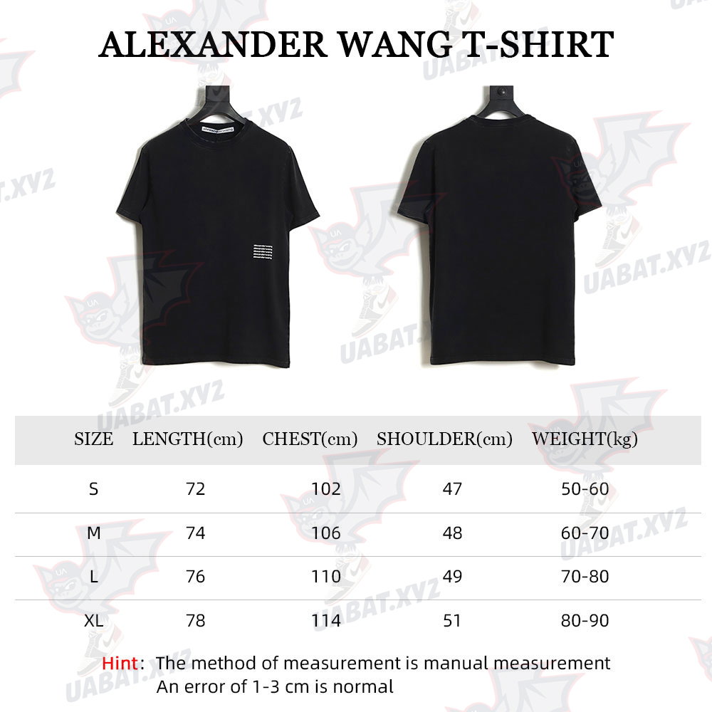 Alexander Wang 23SS washed small letter print T-Shirt
