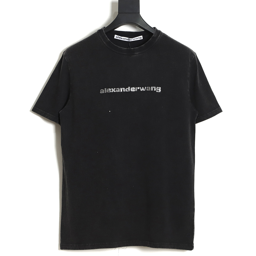 Alexander Wang 23SS Rhinestone Washed T-Shirt