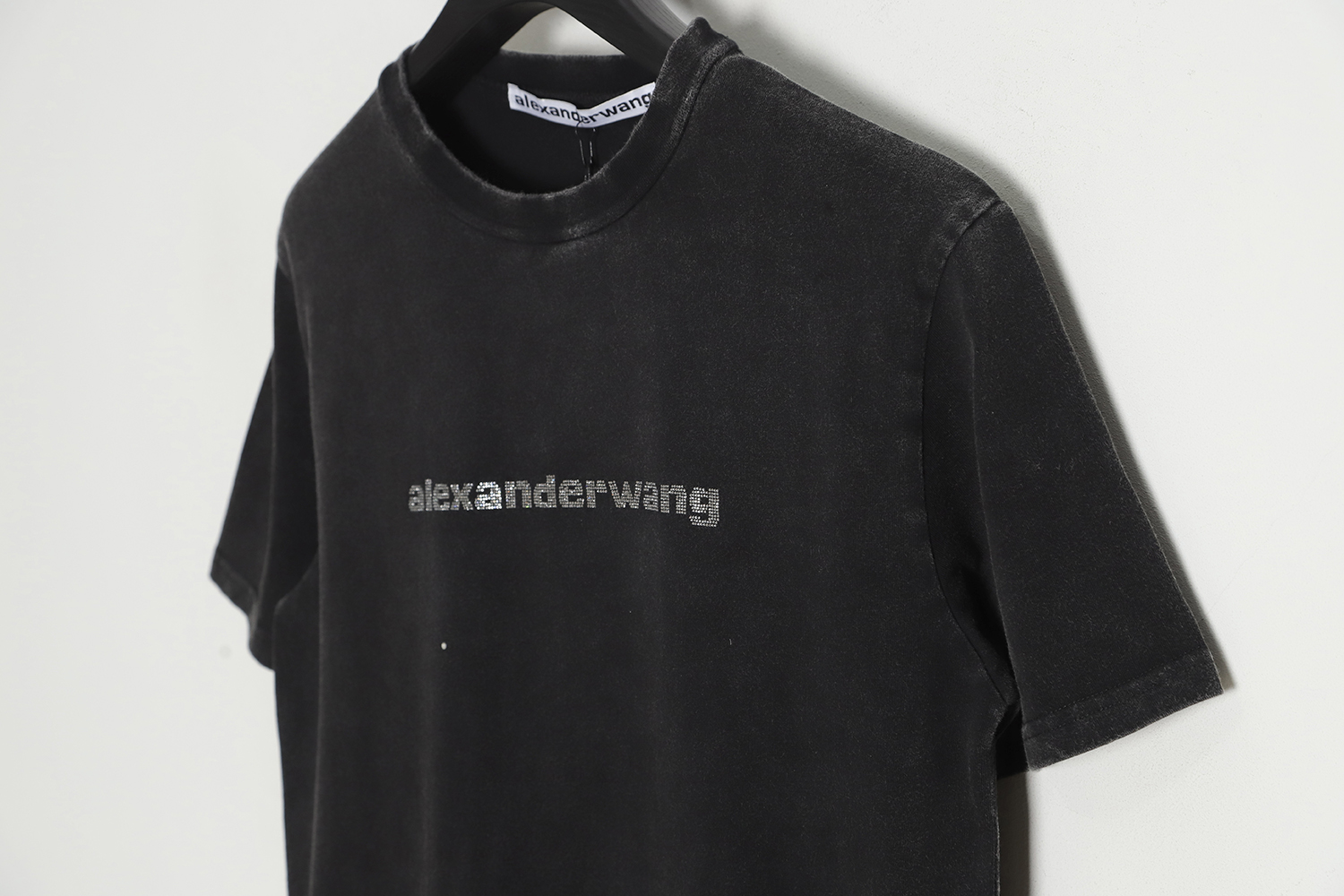Alexander Wang 23SS Rhinestone Washed T-Shirt