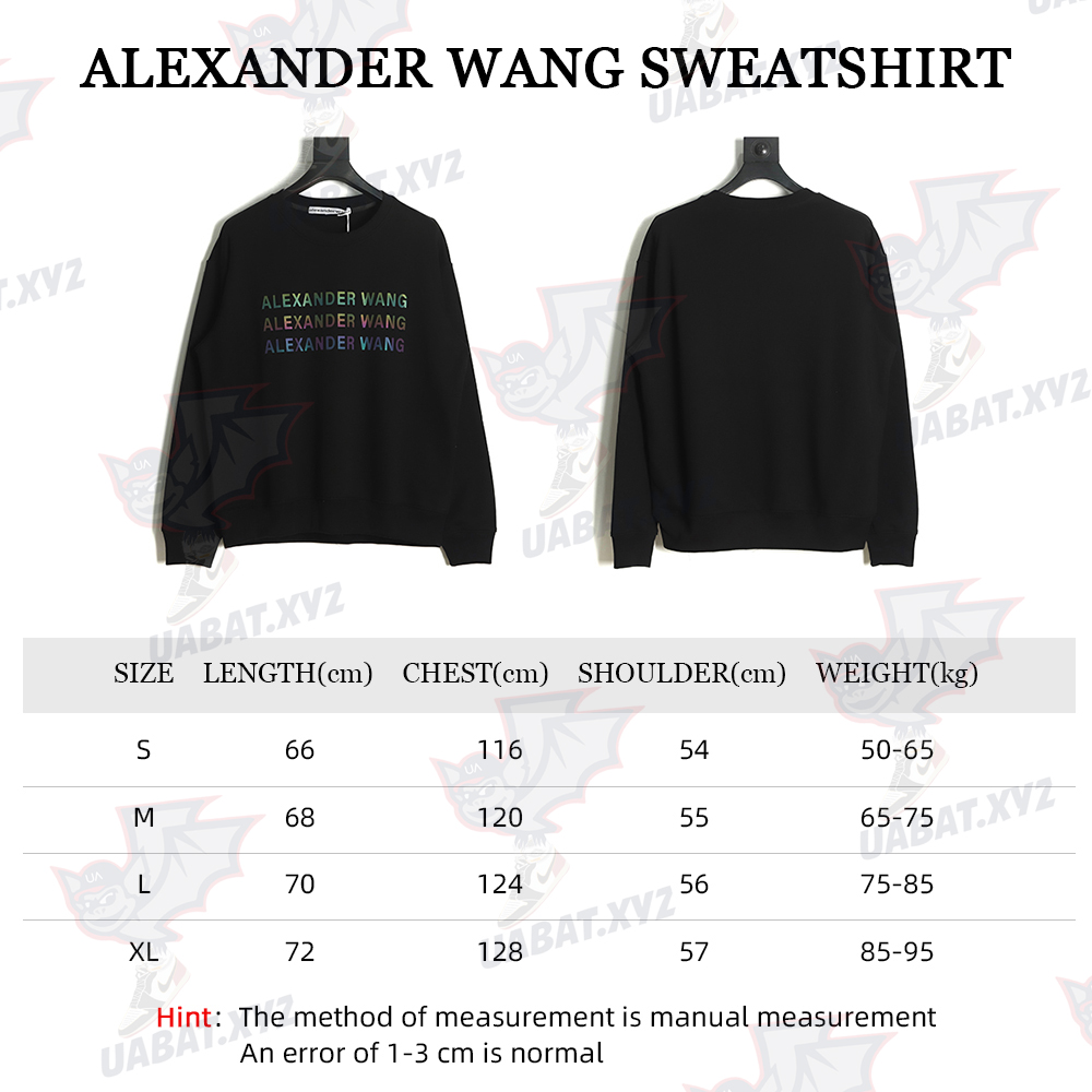 Alexander Wang 22FW Colorful Alphabet Crew Neck Sweatshirt TSK1