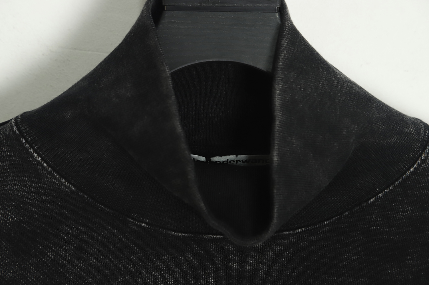 Alexander Wang FW22 Turtleneck Alphabet Washed Distressed Sweatshirt