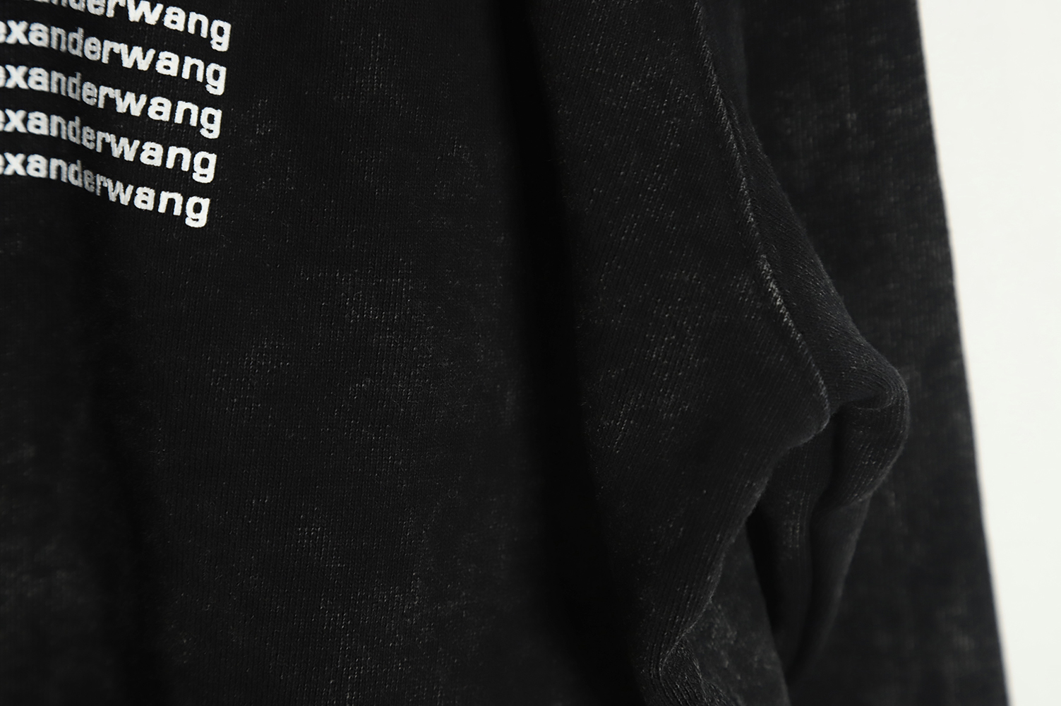 Alexander Wang FW22 Turtleneck Alphabet Washed Distressed Sweatshirt