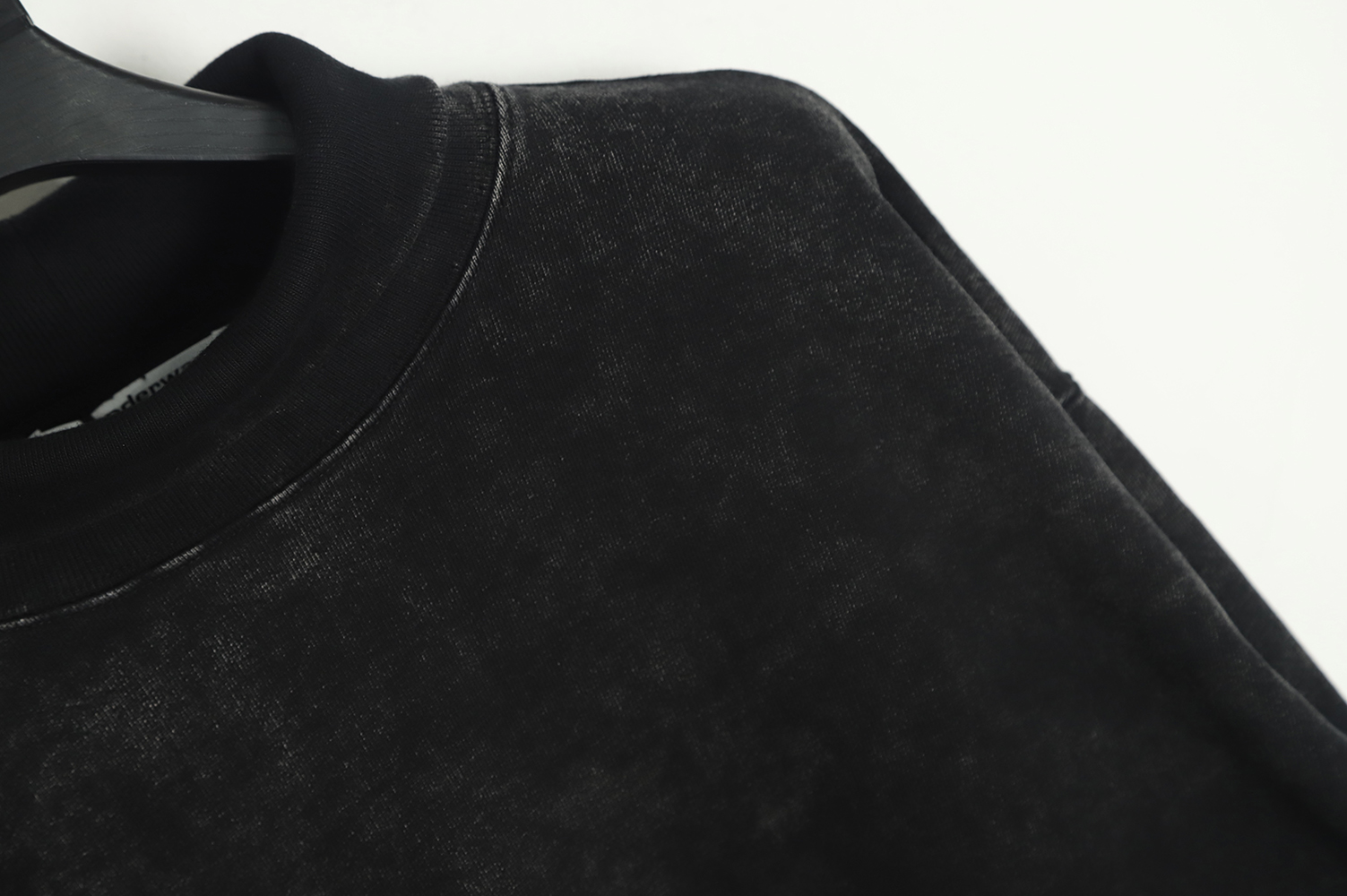 Alexander Wang FW22 Turtleneck Alphabet Washed Distressed Sweatshirt