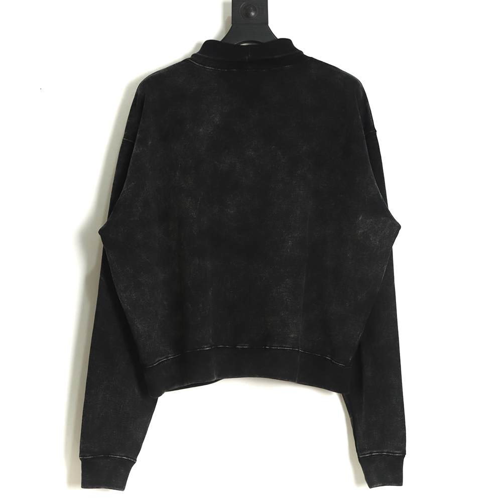 Alexander Wang FW22 Turtleneck Alphabet Washed Distressed Sweatshirt