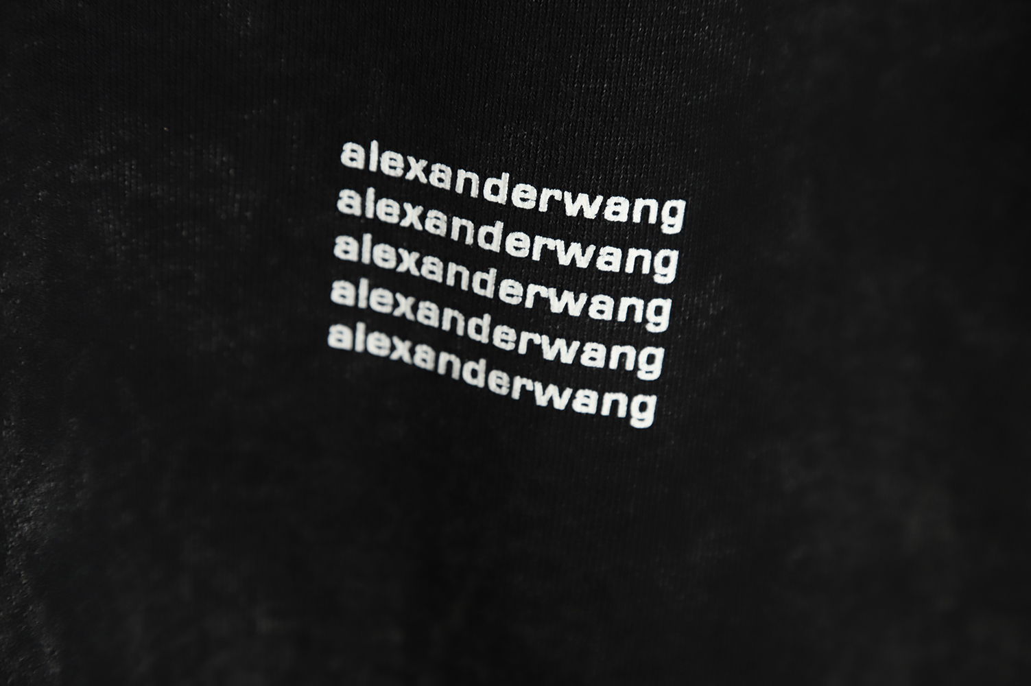 Alexander Wang FW22 Turtleneck Alphabet Washed Distressed Sweatshirt