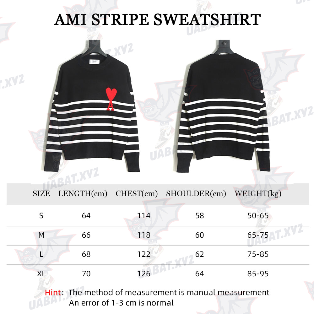Ami ss22 A&W new ami de coeur striped knitted pullover TSK1