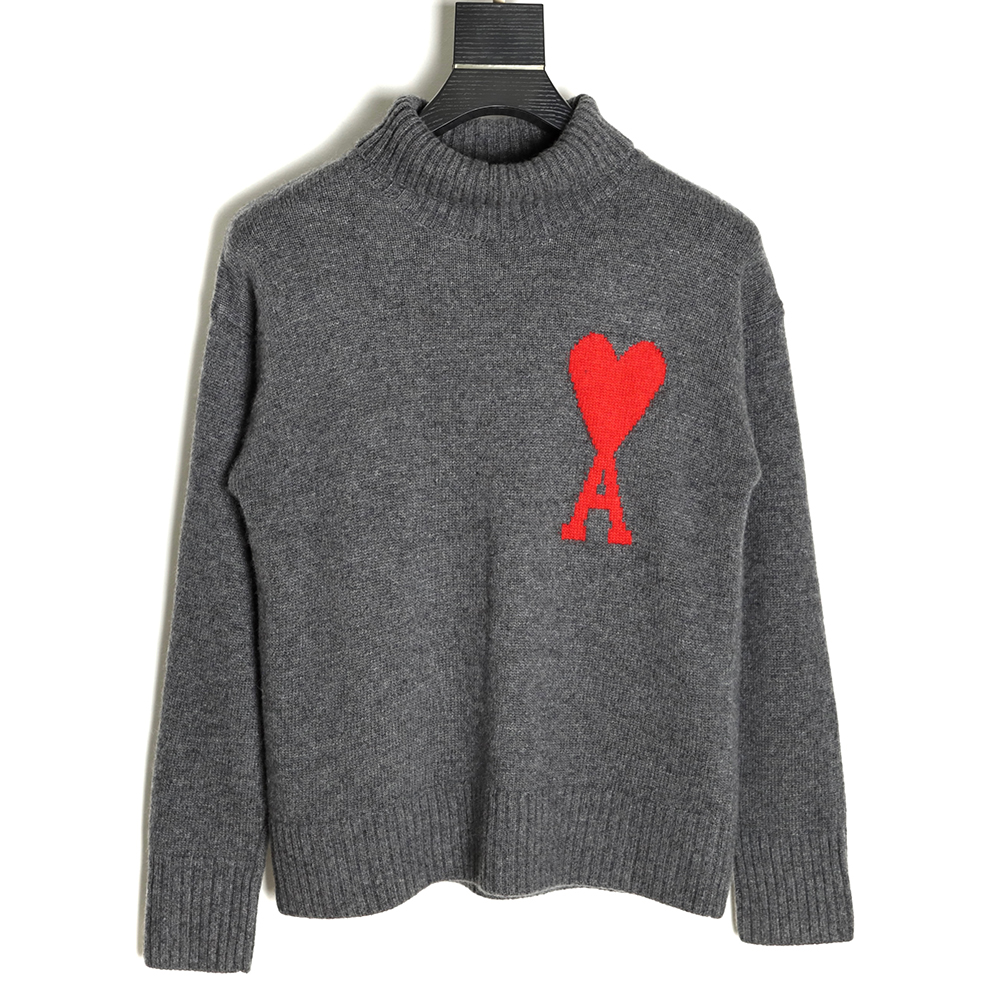 AMI PARIS Heart Turtleneck TSK4