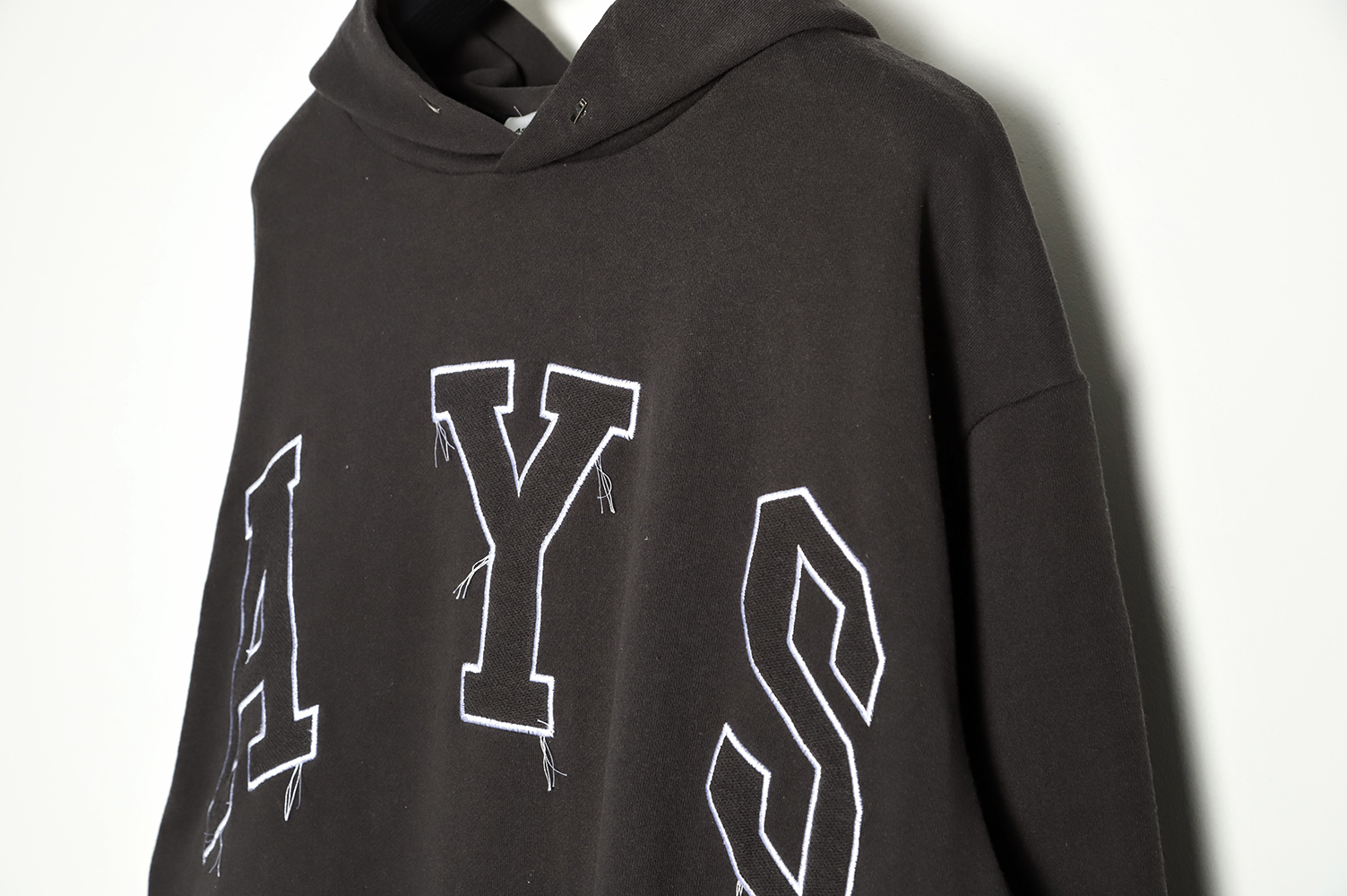 Askyurself 21FW AYS Embroidered Letter Hoodie