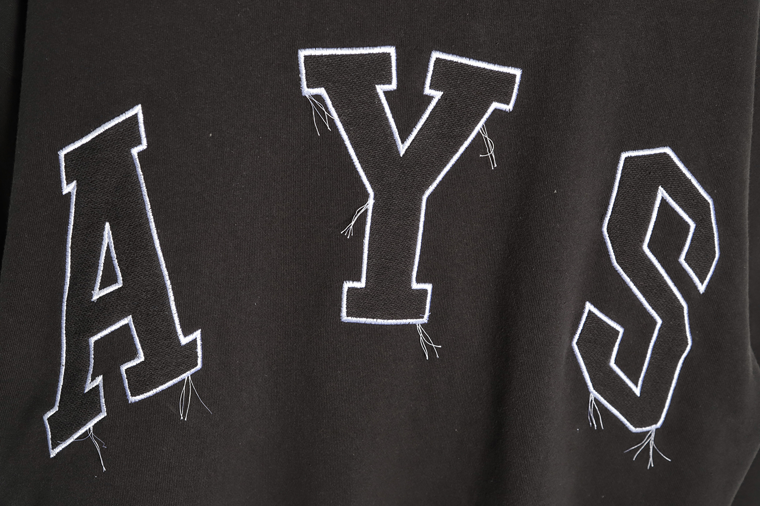 Askyurself 21FW AYS Embroidered Letter Hoodie