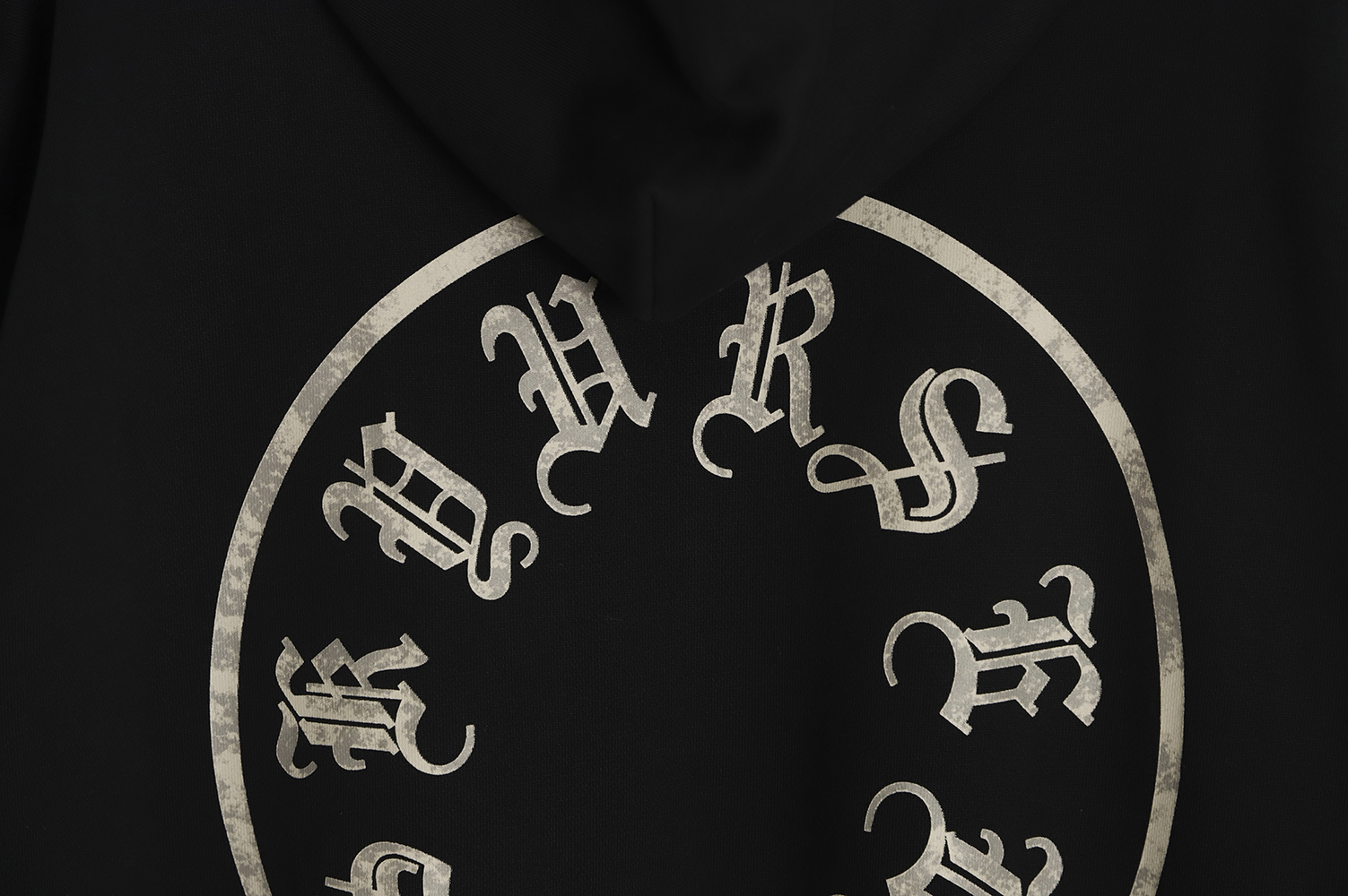 Askyurself 22FW Sanskrit letters retro do old hoodie