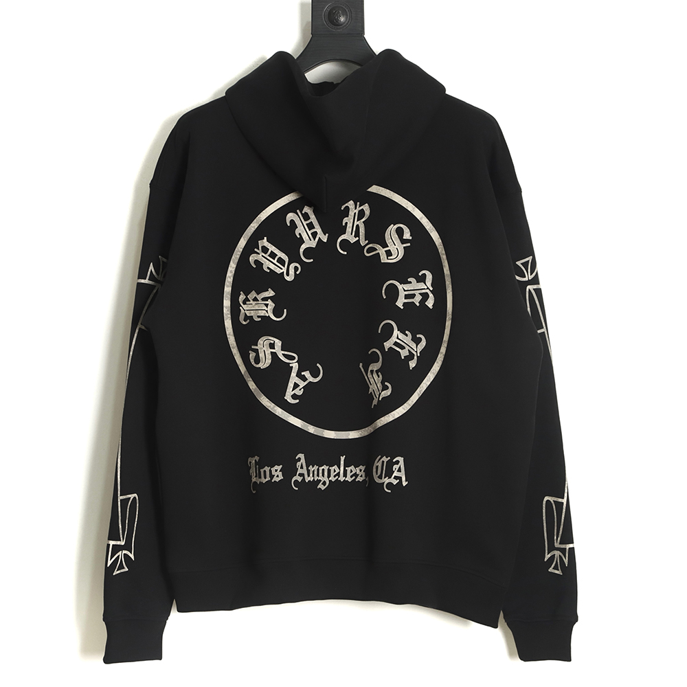 Askyurself 22FW Sanskrit letters retro do old hoodie
