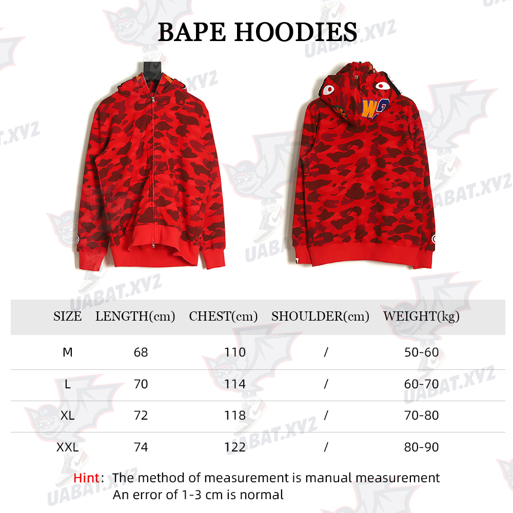 BAPE tiger embroidered zip double hoodie