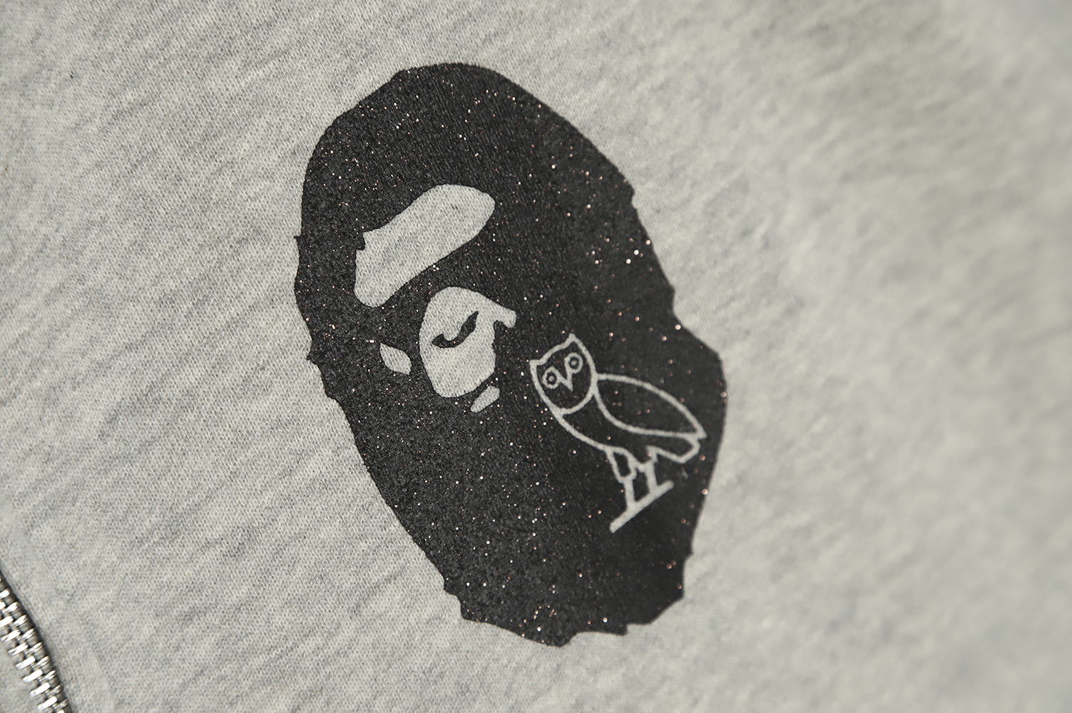 BAPE x OVO joint color block zip hoodiehoodie