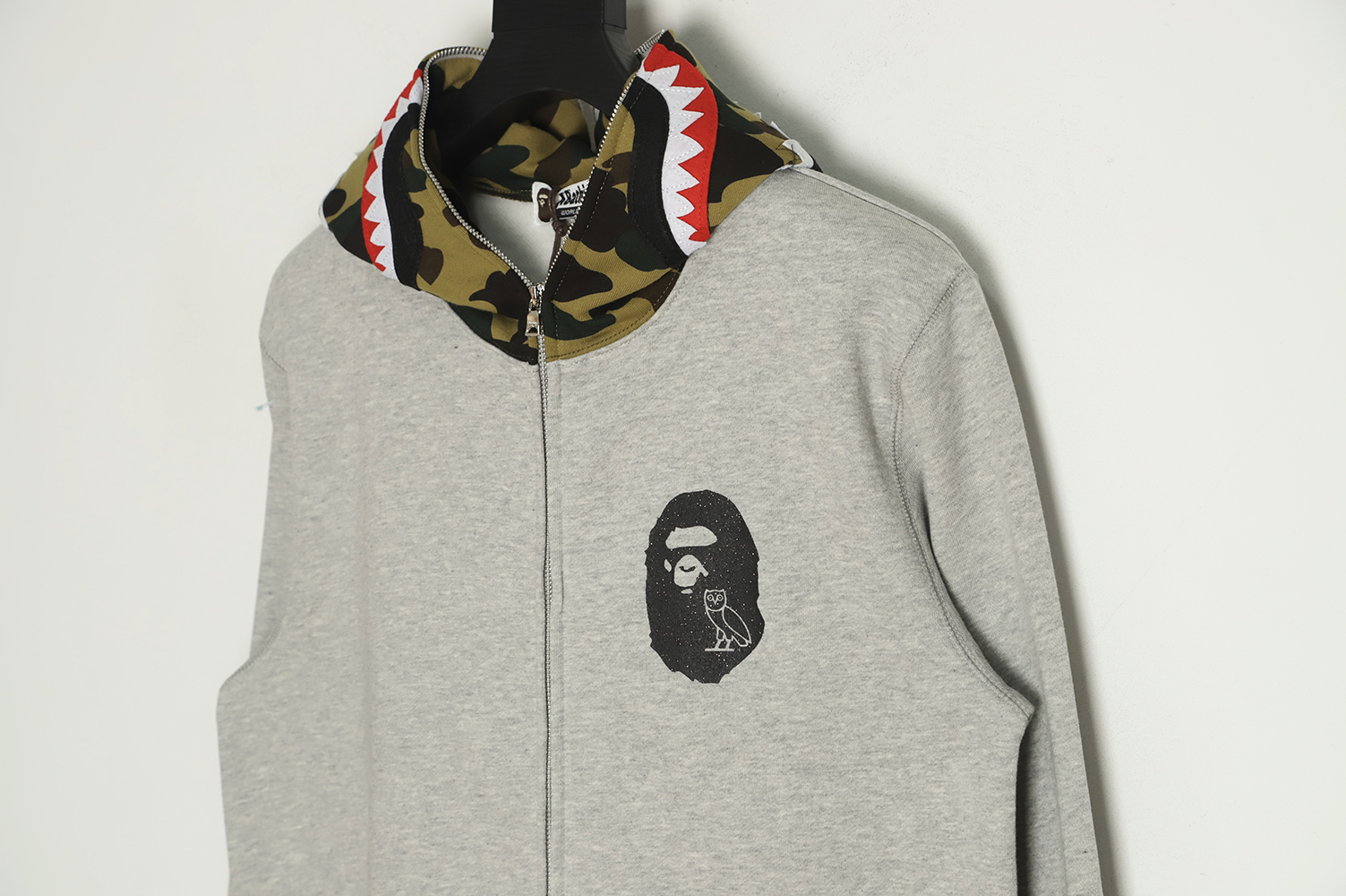 BAPE x OVO joint color block zip hoodiehoodie
