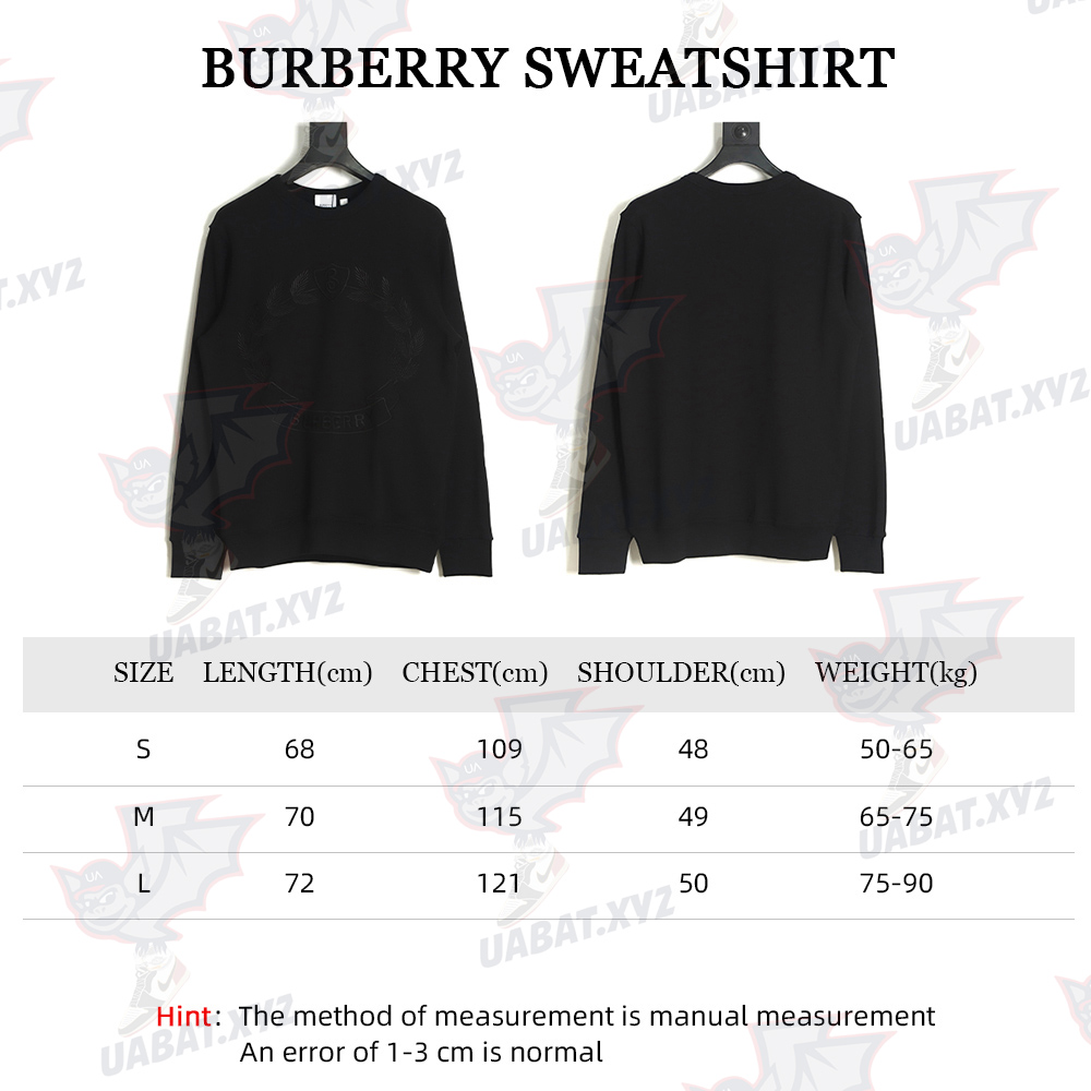 Burberry 22FW Oak Leaf Olive Branch Badge Embroidered Crewneck Sweatshirt TSK1