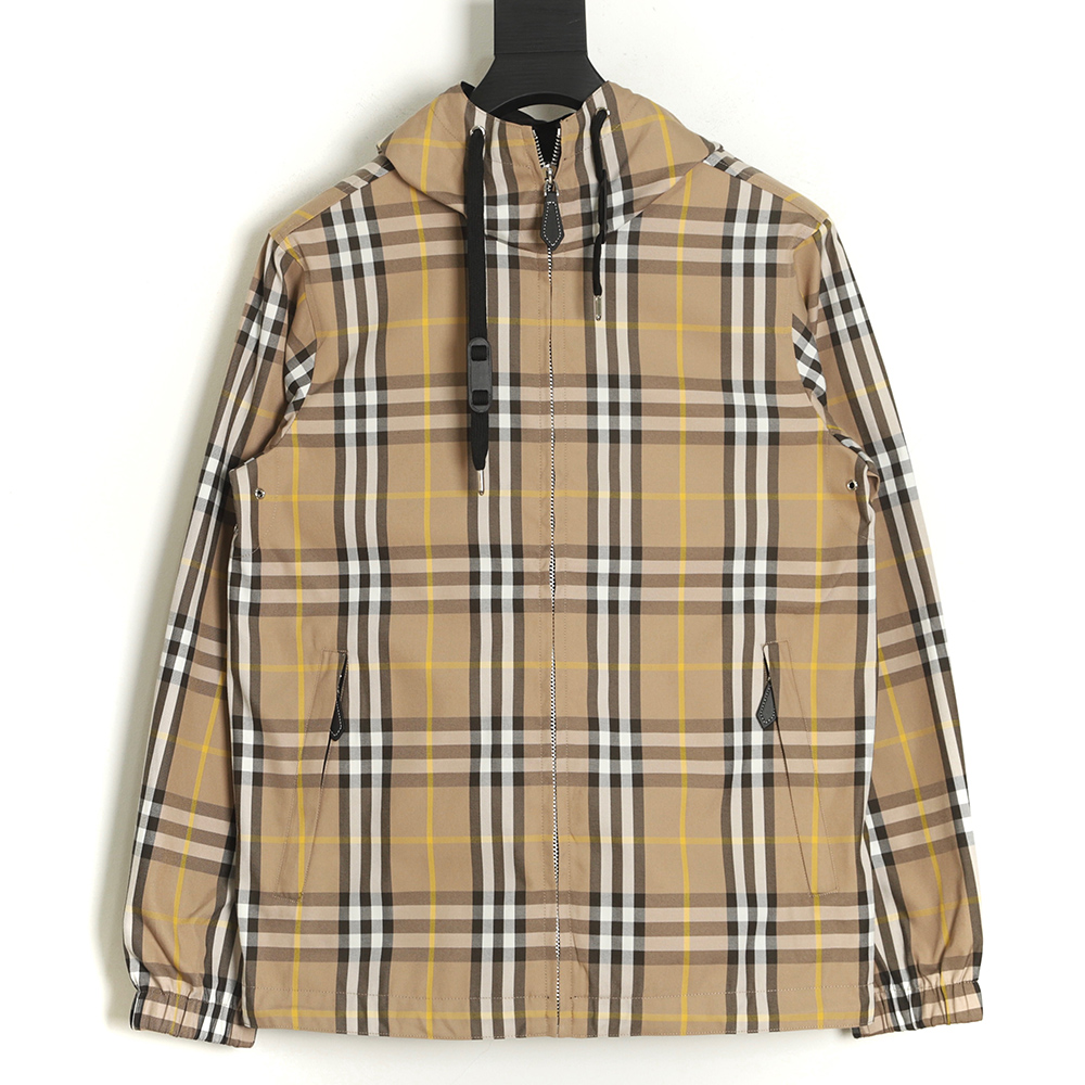 Burberry 22FW Truffle Plaid Hooded Jacket