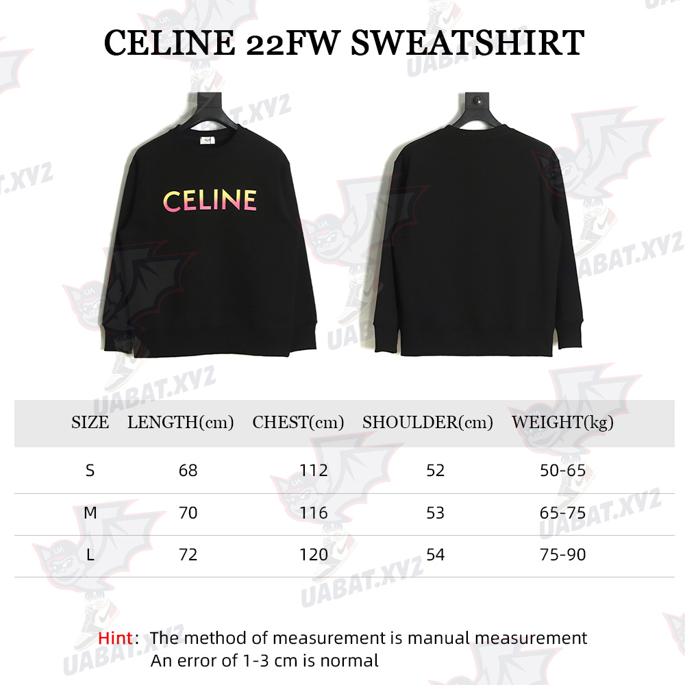 Celine 22FW Gradient Alphabet Crewneck Sweatshirt TSK2