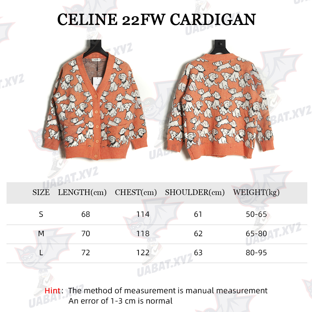 Celine 22FW Cartoon Puppy Mohair Cardigan