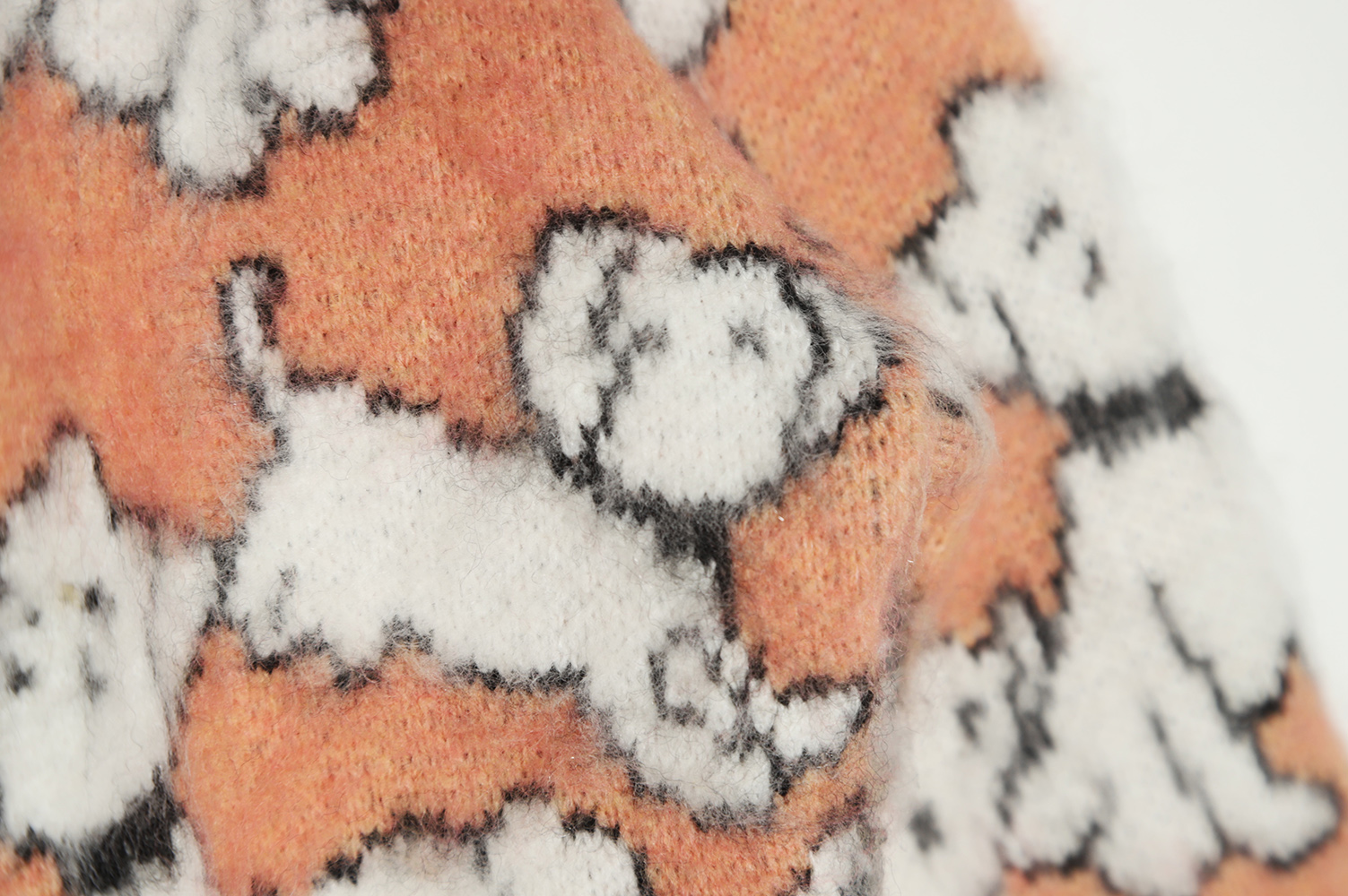 Celine 22FW Cartoon Puppy Mohair Cardigan