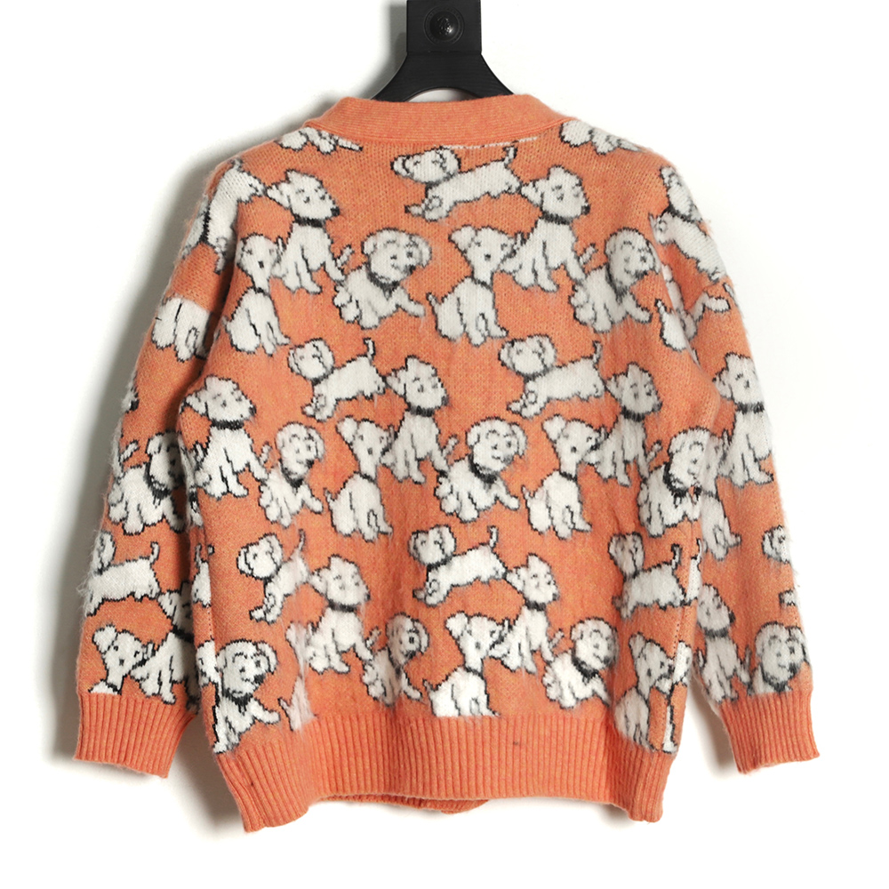 Celine 22FW Cartoon Puppy Mohair Cardigan