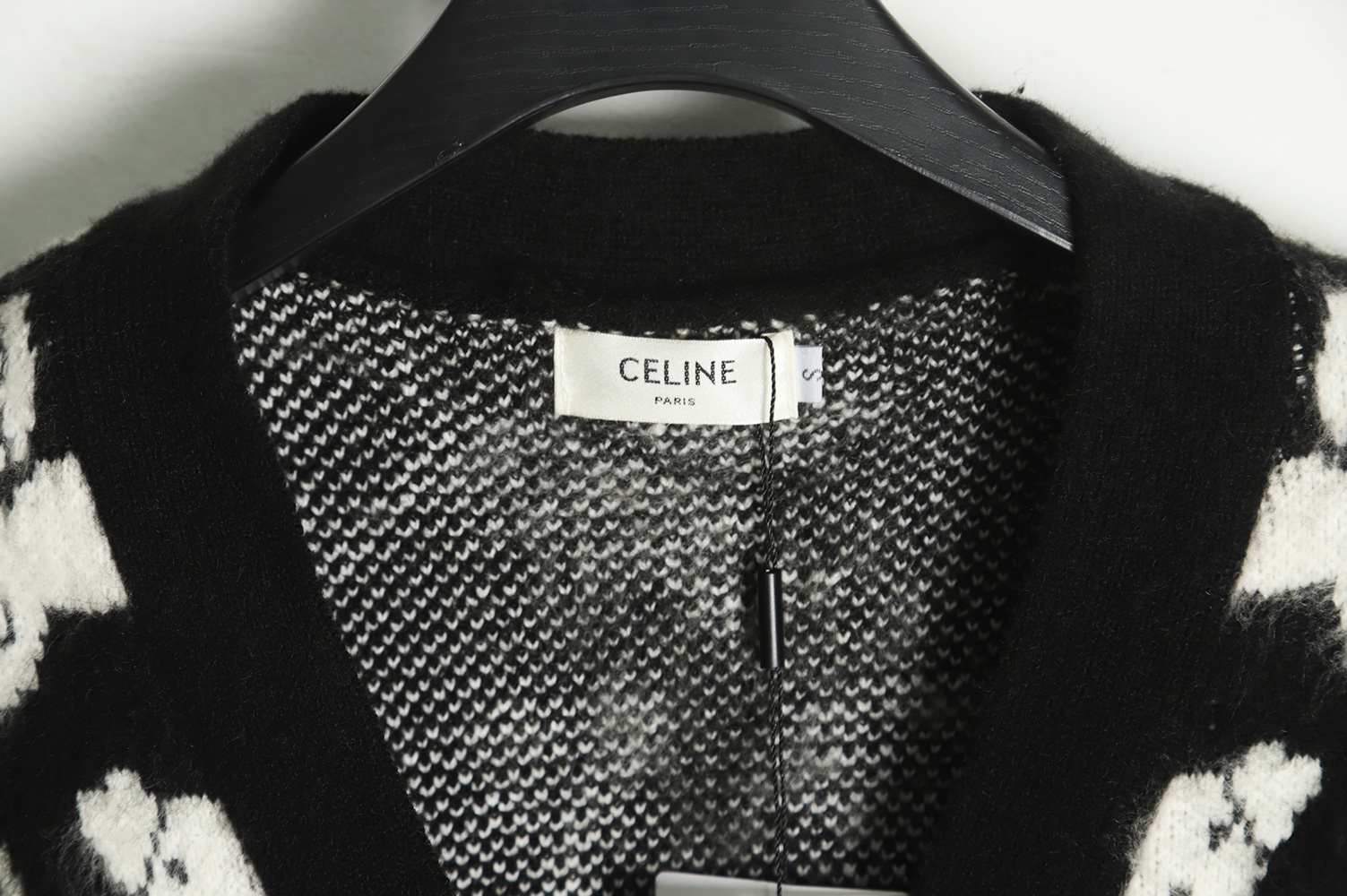 Celine 22FW Cartoon Puppy Mohair Cardigan TSK1