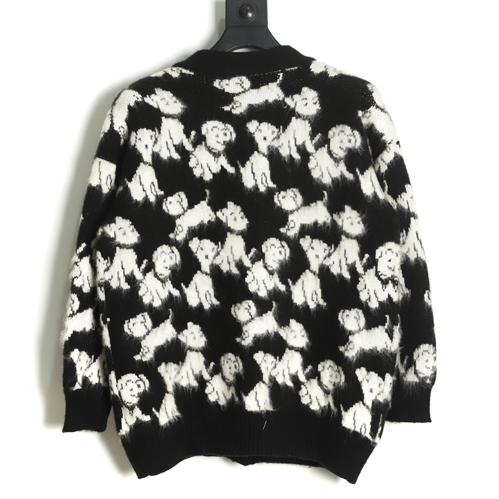 Celine 22FW Cartoon Puppy Mohair Cardigan TSK1