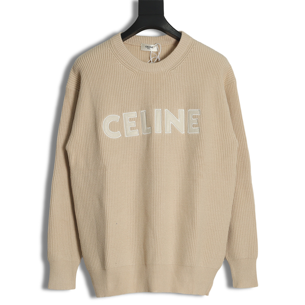 Celine monogram embroidered logo sweater