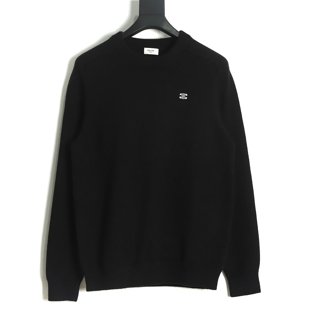 Celine 22FW Arc de Triomphe Embroidered Crew Neck Sweater