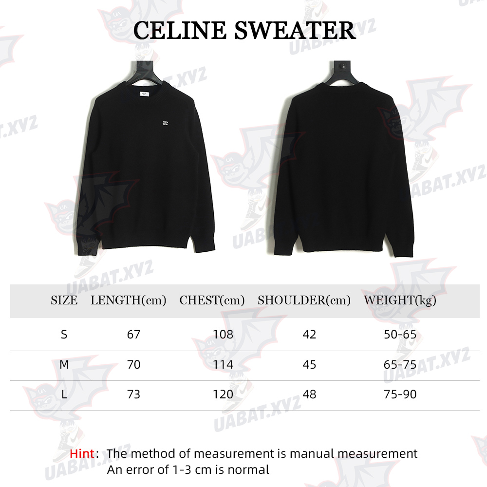 Celine 22FW Arc de Triomphe Embroidered Crew Neck Sweater