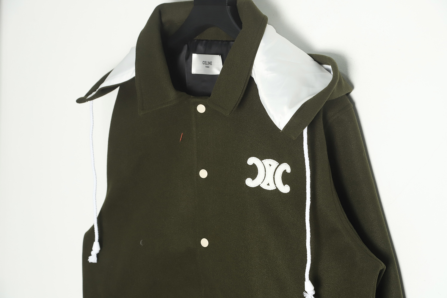 Celine Hooded Baseball Jacket