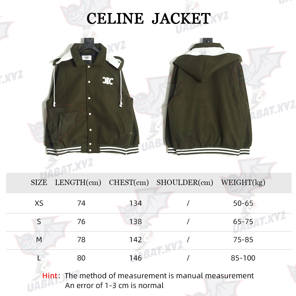 Celine Hooded Baseball Jacket