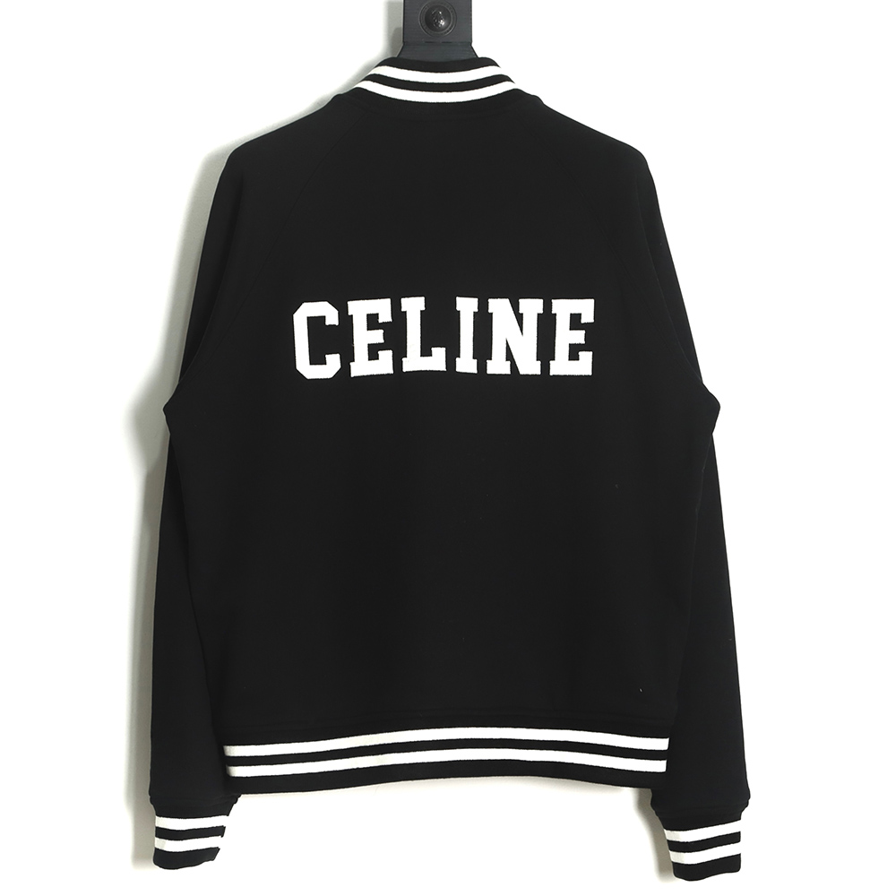 Celine 22FW Towel Embroidered Letters Baseball Jersey