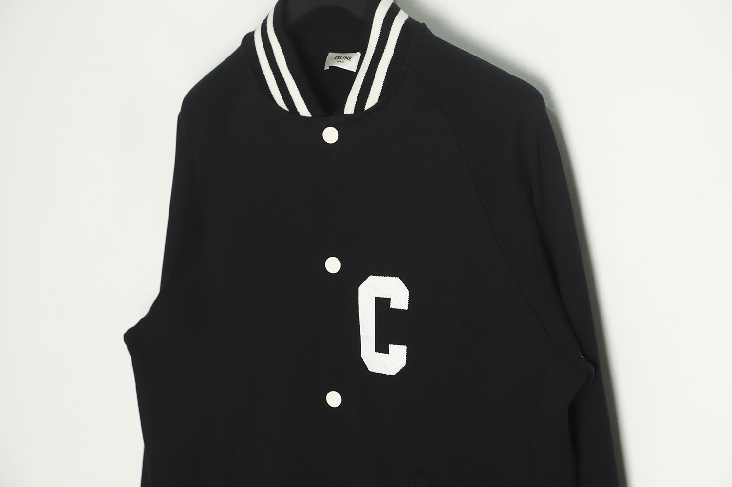 Celine 22FW Towel Embroidered Letters Baseball Jersey