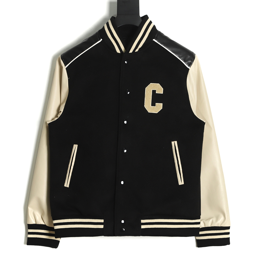 Celine 22FW woolen baseball jacket