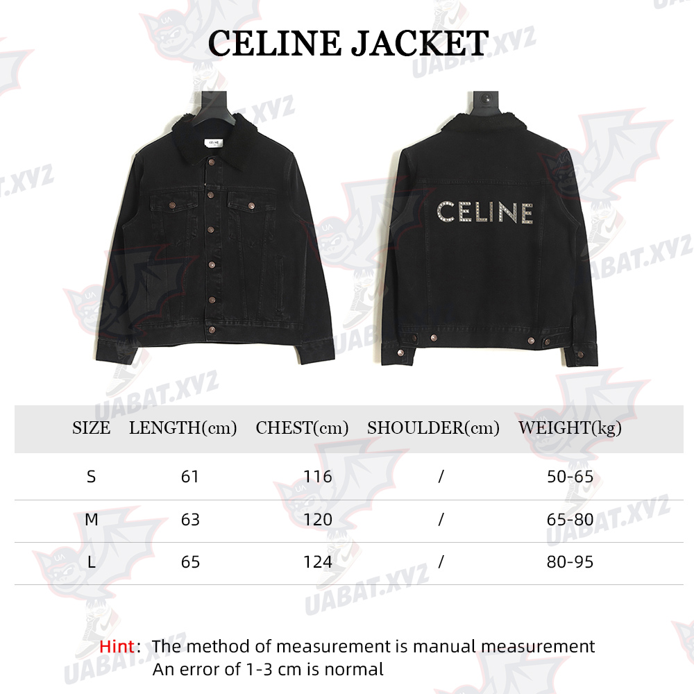 Celine 22fw denim stitching sherpa jacket